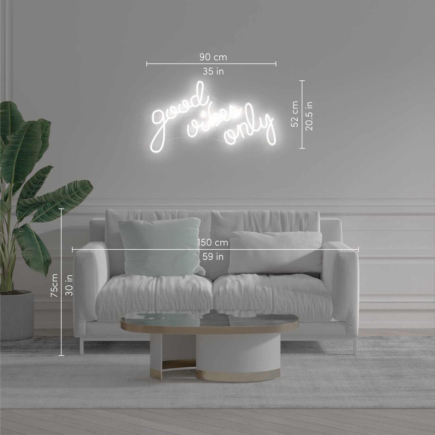 Good Vibes Only, signe en néon LED